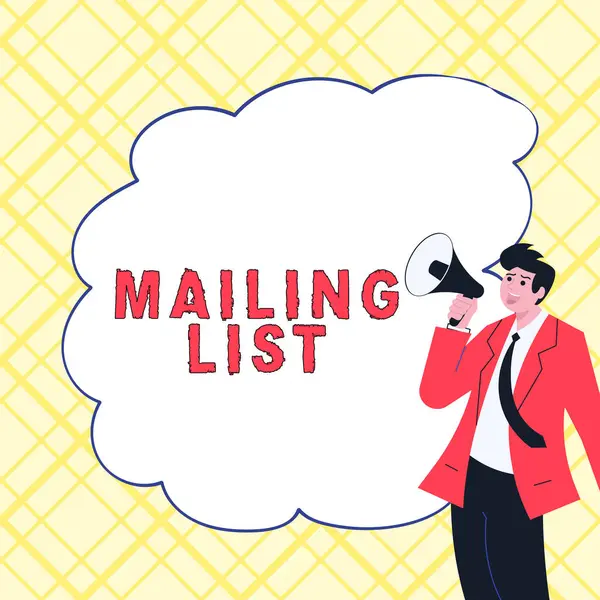 Writing Displaying Text Mailing List Business Showcase List People Who — 스톡 사진