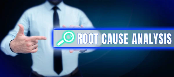Χειρόγραφο Κείμενο Ανάλυση Αιτία Root Έννοια Που Σημαίνει Μέθοδος Επίλυσης — Φωτογραφία Αρχείου
