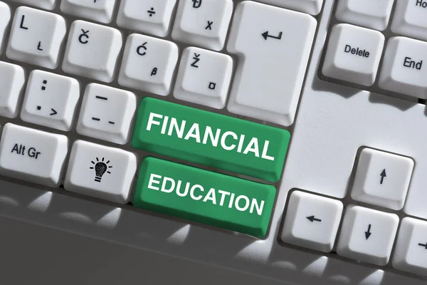 Conceptual Caption Financial Education Business Idea Understanding Monetary Areas Finance — Foto Stock