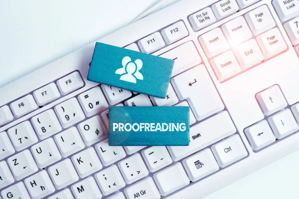 Handwriting Text Proofreading Concept Meaning Act Reading Marking Spelling Grammar — ストック写真