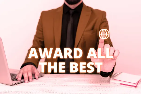 最佳概念奖 互联网概念奖 及其他为表扬成就而颁授的奖项 — 图库照片