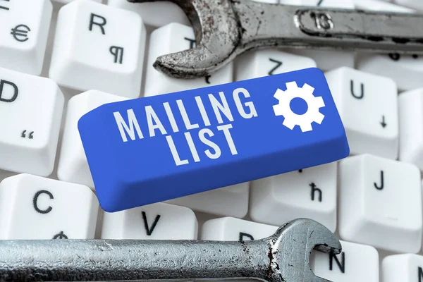 Mailing List Internet Concept List Persone Che Iscrivono Una Distribuzione — Foto Stock