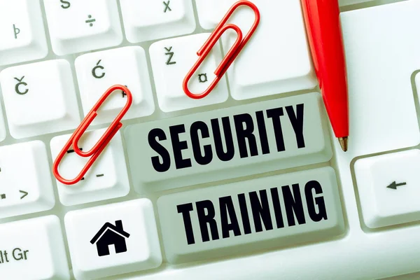 Conceptual Caption Security Training Business Approach Providing Security Awareness Training — Zdjęcie stockowe