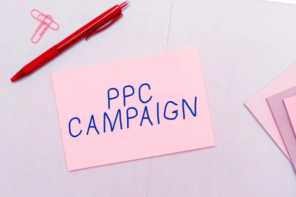 Bildunterschrift Präsentation Der Ppc Kampagne Konzeptfotos Verwenden Ppc Für Ihre — Stockfoto