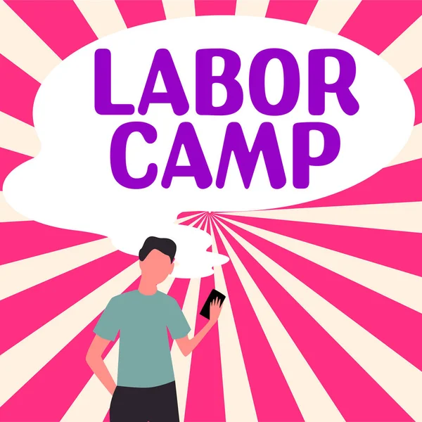 Handwriting Text Labor Camp Business Overview Penal Colony Forced Labor — Stockfoto