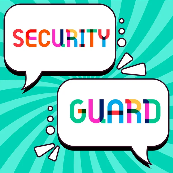 Conceptual Caption Security Guard Business Showcase Tools Used Manage Multiple — Stok fotoğraf