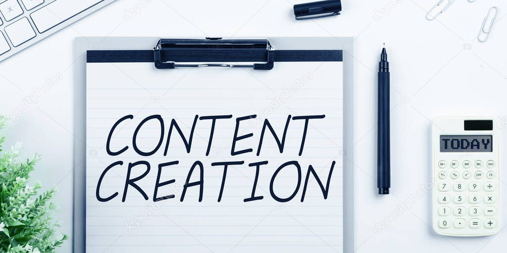 Conceptual display Content Creation, Business approach contribution of information to any digital media