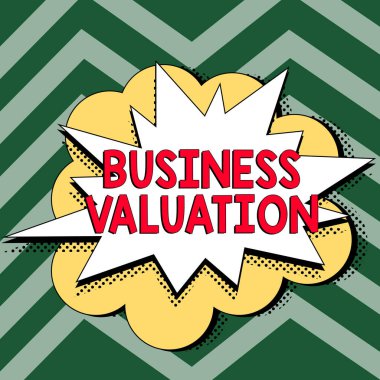 Text sign showing Business Valuation, Word Written on determining the economic value of a whole business