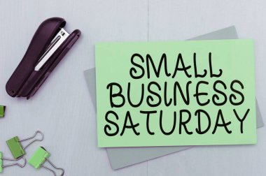 Cumartesi günü Küçük İşletme, Amerikan alışveriş tatili konseptini gösteren tabela