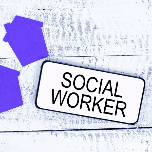 Conceptuele Weergave Social Worker Business Concept Bijstand Van Mensen Met — Stockfoto