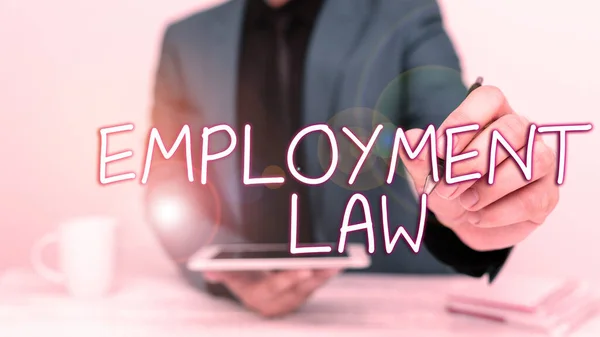 就业法 和商业方法涉及雇主和雇员的法定权利和义务 — 图库照片
