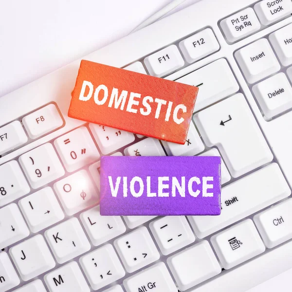 Inspirace Ukazující Znak Násilí Domácnosti Přehled Podnikání Násilné Nebo Hrubé — Stock fotografie
