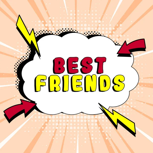Tulisan Tangan Tanda Best Friends Pendekatan Bisnis Seseorang Yang Anda — Stok Foto