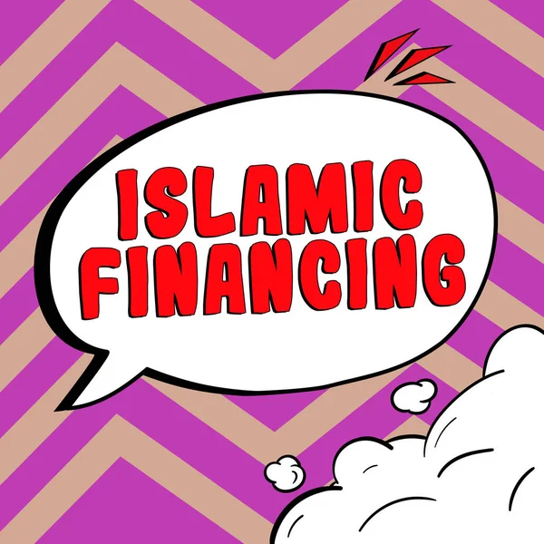 Inspiration Showing Sign Islamic Financing Word Written Banking Activity Investment — Foto Stock