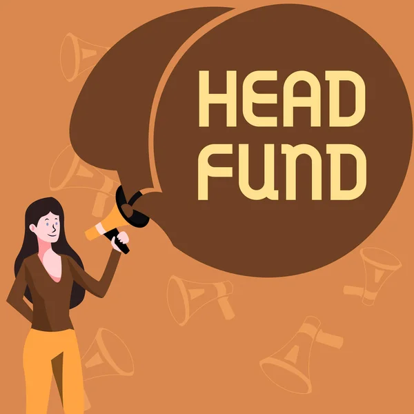 Inspiration Showing Sign Head Fund Business Approach Pools Capital Accredited — Foto Stock