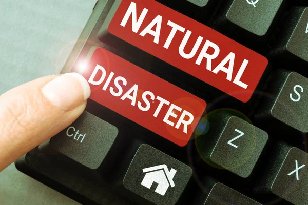 Handwriting Text Natural Disaster Business Idea Occurring Course Nature Natural — Stock Photo, Image