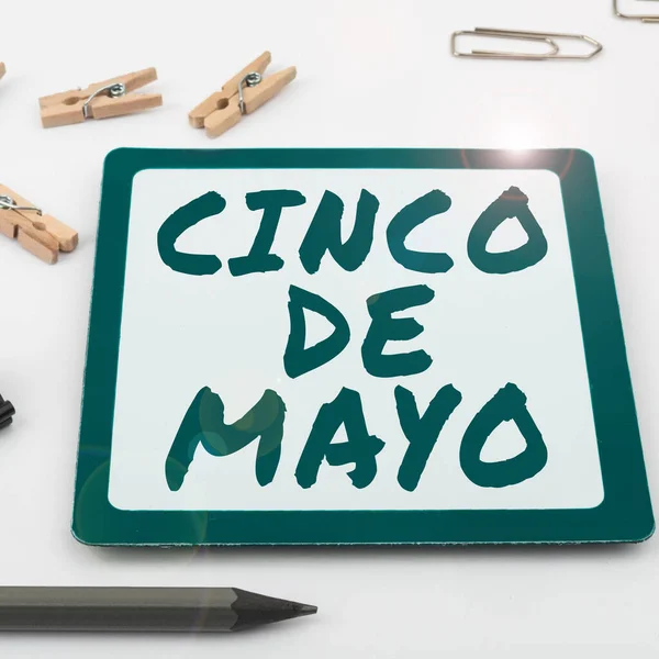 Conceptual Display Cinco Mayo Word Written Mexican American Celebration Held — Fotografia de Stock