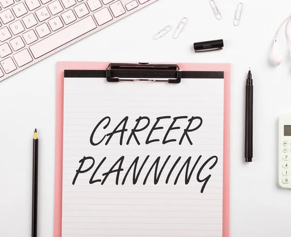 Sign Displaying Career Planning Business Approach List Goals Actions You — Stock Photo, Image