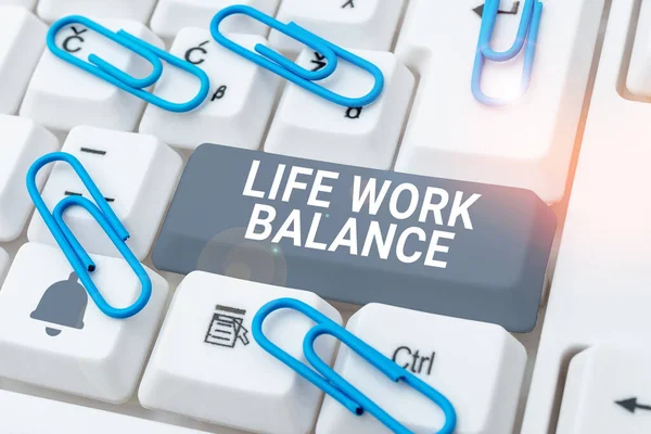 Handwriting text Life Work Balance, Conceptual photo stability person needs between his job and personal time
