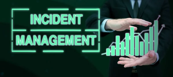 Inspiration Visar Tecken Incident Management Concept Meaning Process Return Service — Stockfoto