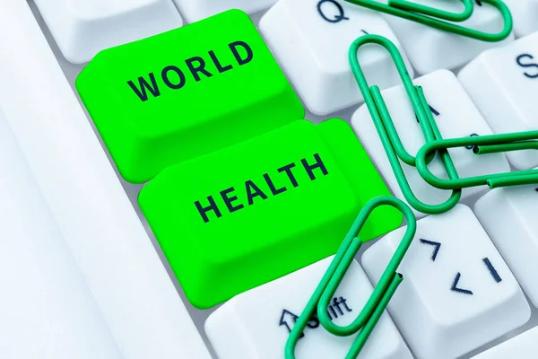 Text Sign Showing World Health Business Overview World Day Action — Stock Photo, Image