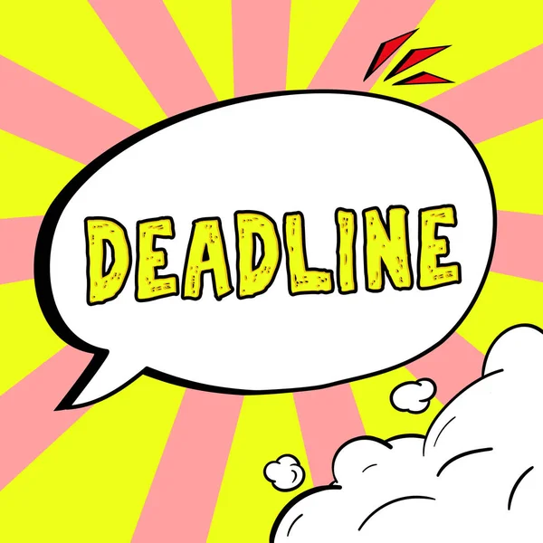 Hand Writing Sign Deadline Business Approach Period Time Which Something — Fotografia de Stock