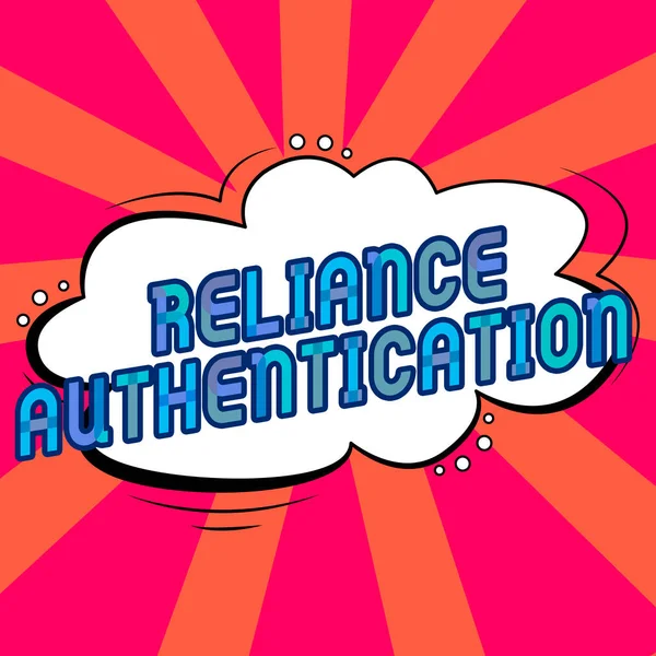 Концептуальный Дисплей Reliance Authentication Business Concept Consistently Good Quality Performance — стоковое фото