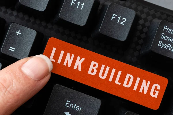 Inspiration showing sign Link Building, Word Written on SEO Term Exchange Links Acquire Hyperlinks Indexed