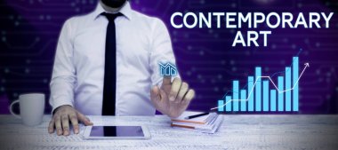 Conceptual display Contemporary Art, Conceptual photo made today by living artists influenced by advancing world