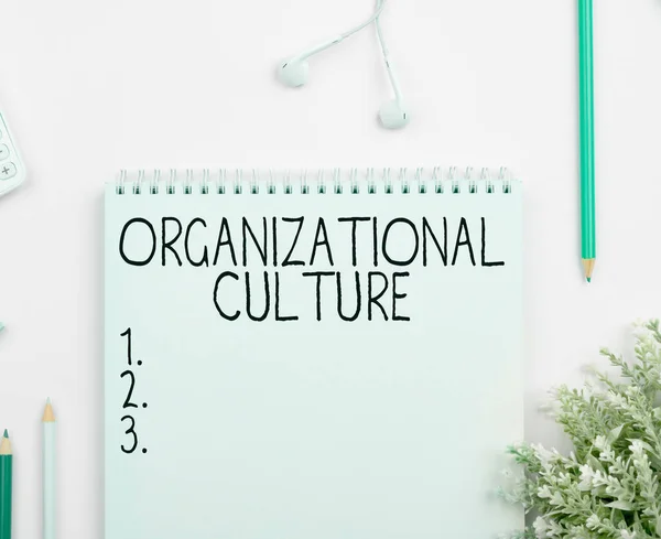 Conceptual Caption Organizational Culture Word Study Way People Interact Groups — Fotografia de Stock