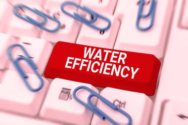 Su verimliliği, iş konsepti, ihtiyaç duyulan su miktarını ölçerek su israfını azaltma