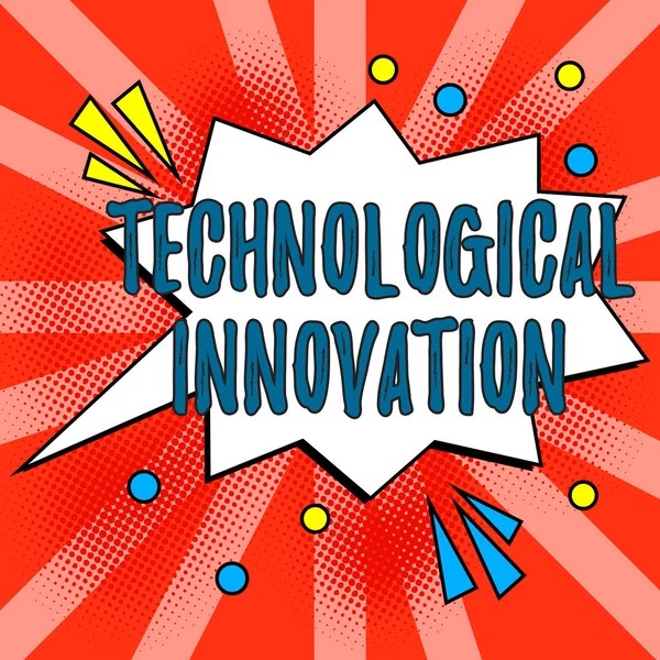 Handschreibzeichen Technologische Innovation Unternehmensübersicht Neue Erfindungen Aus Technischem Produktwissen — Stockfoto