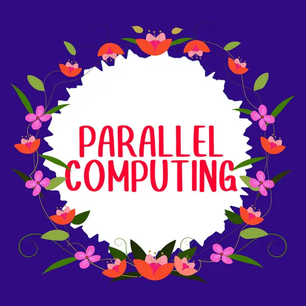 Text Zobrazující Inspiraci Parallel Computing Současný Výpočet Podnikatelských Nápadů Pomocí — Stock fotografie