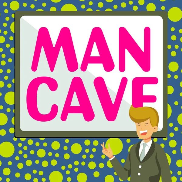Esposizione Concettuale Man Cave Business Showcase Room Space Area Dwelling — Foto Stock