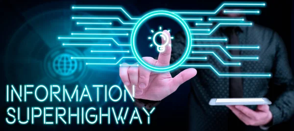 Εννοιολογική Απεικόνιση Πληροφορίες Superhighway Business Θέση Ιδέα Ειδικά Μια Ιστοσελίδα — Φωτογραφία Αρχείου