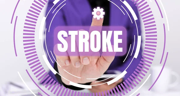 Ihletet Sugárzó Szöveg Stroke Concept Jelentése Megütni Vagy Megütni Valakit — Stock Fotó