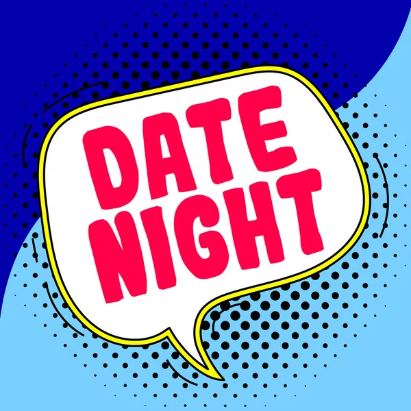 Text Showing Inspiration Date Night Word Written Time Couple Can — Stock Photo, Image