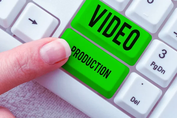 Tekst Die Inspiratie Toont Videoproductie Business Showcase Proces Van Het — Stockfoto