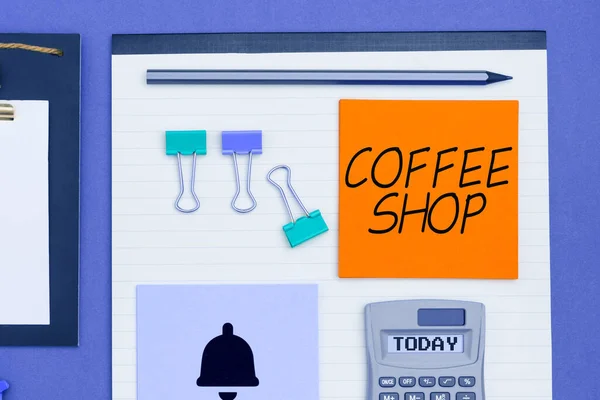 Konceptvisning Coffee Shop Business Showcase Liten Informell Restaurang Som Serverar — Stockfoto