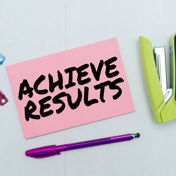 Text Showing Inspiration Achieve Results Word Written Succeed Finishing Something — Stock Photo, Image