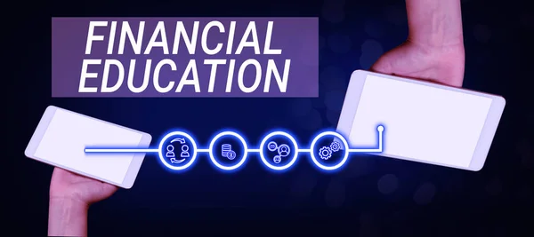 Inspiration Showing Sign Financial Education Business Overview Understanding Monetary Areas — Stock Fotó