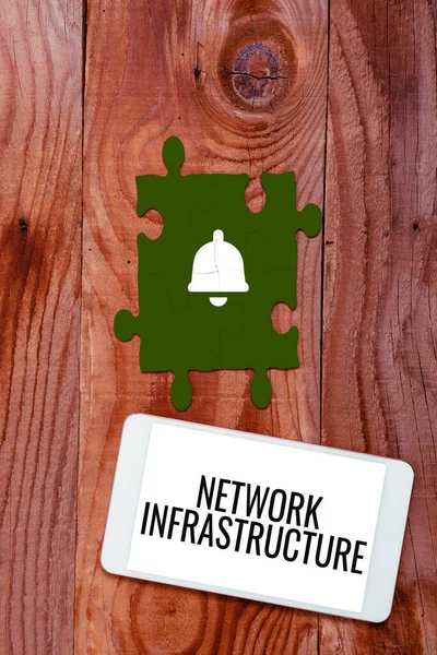 Szöveg Megjelenítése Hálózati Infrastruktúra Internet Koncepció Hardver Szoftver Erőforrások Kapcsolat — Stock Fotó