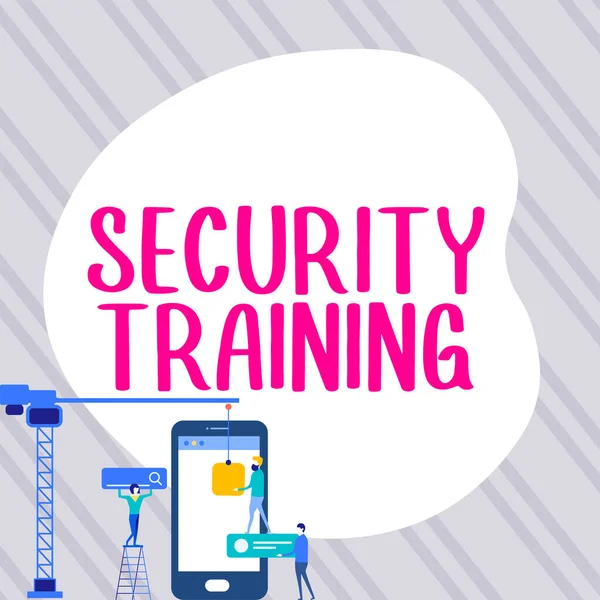 Handwriting text Security Training, Business overview providing security awareness training for end users