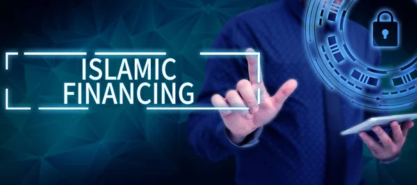 Podpis Koncepcyjny Islamic Financing Conceptual Photo Działalność Bankowa Inwestycje Zgodne — Zdjęcie stockowe