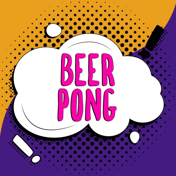 Εγγραφείτε Εμφανίζοντας Beer Pong Business Προσέγγιση Ένα Παιχνίδι Μια Σειρά — Φωτογραφία Αρχείου