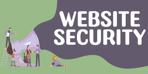 Writing displaying text Website Security, Conceptual photo critical component to protect and secure websites