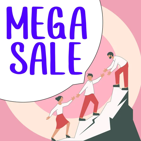 메시지 Mega Sale Internet Concept Day Full Special Shopping Deal — 스톡 사진