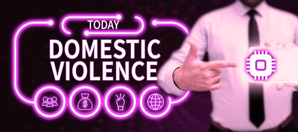 Koncepční Zobrazení Násilí Domácnosti Slovo Napsané Násilném Nebo Násilném Chování — Stock fotografie