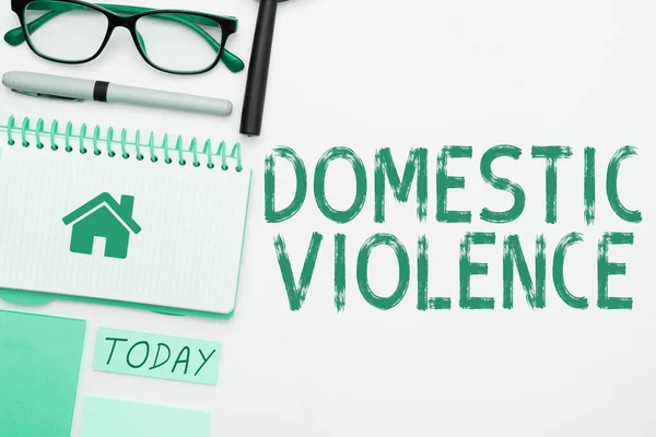 Writing Displaying Text Domestic Violence Business Idea Violent Abusive Behavior — Photo