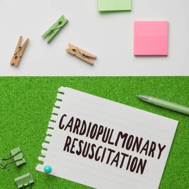 Metin işareti kardiyopulmoner resüsitasyon, iş şovu tekrarlanan döngü sıkıştırma göğüs solunumu